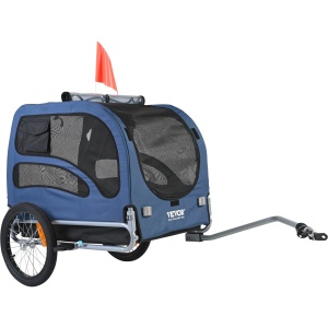 Remorca pentru animale VEVOR DT815 albastru-negru pliabila 45 kg capacitate