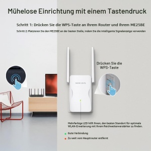 Repetitor Wi-Fi Mercusys ME25BE, Dualband 3600 Mbits, EasyMesh, Gigabit LAN - Img 7