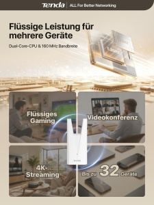 Repetitor WLAN Tenda A33, WiFi 6, AX3000, Dualband, 2976 Mbits - Img 4