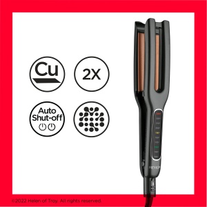 Revlon Double Straight (design cu placi duble, tehnologie avansata cupru-ceramica, afisaj LED, sistem inteligent de stocare a temperaturii, 10 setari de temperatura de pana la 235 deg C) RVST2204E - Img 3
