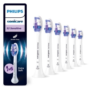 Rezerve Philips Sonicare S2 Sensitive, Weiss, 6 Pack, HX6056/87