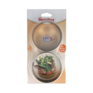 Ringe de copt Metaltex Rollo, 2 bucati, inox, 8,5 cm - Img 2