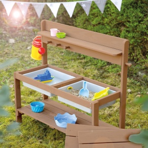 Roba Bucatarie de Gradina pentru Copii - Teak, 2 Wanne, Usor de Curatat - Img 4