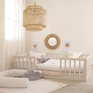 Roba Montessori pentru copii 70 x 140 cm - Includere lattenrost si siguranta