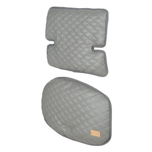 Roba Sit Up Luxe Set 2 Piese Husa Scaun Inalt PU-Leder Gri Modern - Img 4