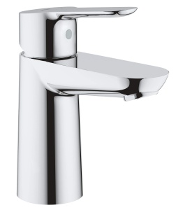 Robinet baie GROHE BauEdge, crom, economisire apa, inaltime 15cm