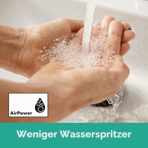 Robinet baie hansgrohe Rebris E, crom, economisire apa, inaltime 84 mm - Img 2