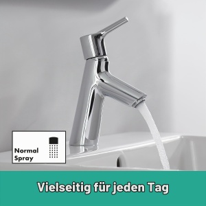Robinet baie hansgrohe Talis S 80, crom, cu sistem Push-Open, inaltime 80mm - Img 3