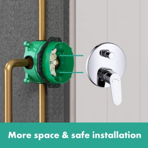 Robinet de baie hansgrohe Focus, crom, 2 functii, pentru iBox universal - Img 2