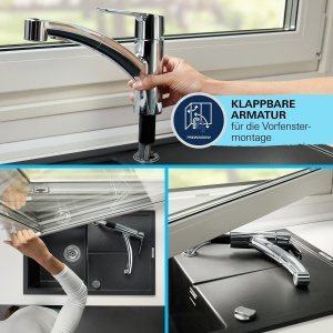 Robinet de bucatarie GROHE Start, montare pe fereastra, 2 moduri de jet, economisire apa - Img 5