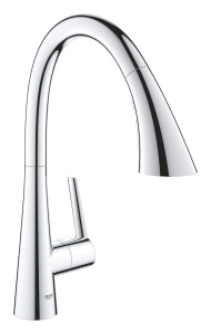 Robinet de bucatarie GROHE Zedra, crom, cu dus retractabil si 3 tipuri de jeturi - Img 2