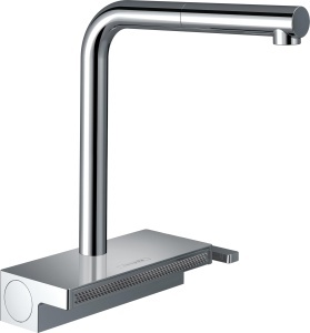 Robinet de bucatarie hansgrohe Aquno Select M81, crom, 2 tipuri de jet, inaltime 250mm