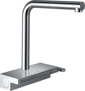 Robinet de bucatarie hansgrohe Aquno Select M81, crom, 250mm, 2 tipuri de jet