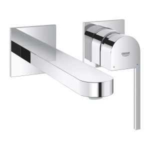 Robinet de chiuveta GROHE Plus 2019, montare pe perete, cu finisaj StarLight