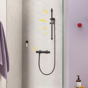 Robinet de dus GROHE Precision Start, negru, cu termostat si tehnologie de economisire a apei - Img 7