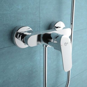 Robinet de dus Ideal Standard B1720AA CERAFLEX | Mixer cu o singura parghie pentru montare pe suprafata cu conectori S ascunsi si parghii metalice | Suprafata: Crom, proiectie 140 mm, DN 15, 14 - Img 5