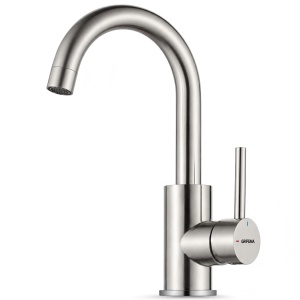 Robinet inalt GRIFEMA G1002A, 180 mm, inox, gri periat, rotire 360 grade