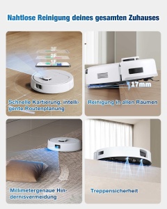 Robot aspirator ECOVACS DEEBOT Mini Albastru 9000Pa TrueMapping 20 - Img 7