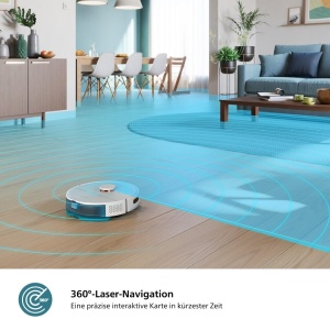 Robot aspirator si mop Philips Homerun Seria 2000 XU200025 6000Pa navigatie laser Alb Arctic - Img 6