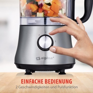 Robot de bucatarie Alpina 3-in-1, 1L, 500W, Argintiu - Img 5
