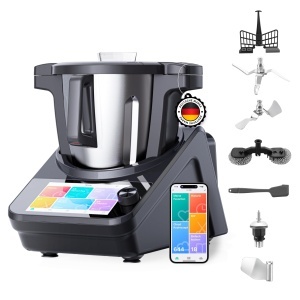 Robot de bucatarie inteligent Lifenaxx Meister Koch LX-050, 3L, 1700W, Wi-Fi, ecran tactil 7