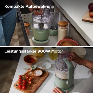 Robot de bucatarie Kenwood MultiPro Compact FDP23.380, 600 ml, cu sistem Express Serve, Verde - Img 4