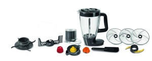 Robot de bucatarie multifunctional Moulinex FP825E10, 1000 W, 2 litri, 10 accesorii - Img 2
