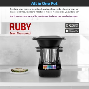 Robot de bucatarie multifunctional Zilan RUBY Thermorobot, Wi-Fi, 18 functii, ecran tactil color TFT de 7 inchi, cantar integrat, control aplicatie, 4,7 L, 1700 W - Img 8