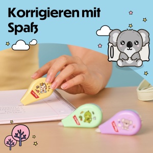Rola corectoare BIC Tipp-Ex Vibbies Mini Pocket Mouse, 6 buc, 5 mm x 6 m, design animalute - Img 6
