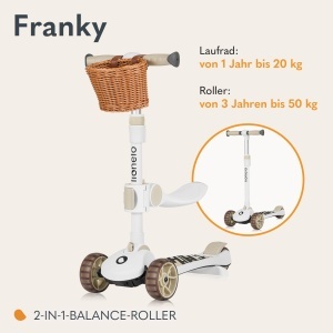 Roller pentru copii LIONELO Franky 2-in-1, 3-50 kg, cu roti LED - Img 2