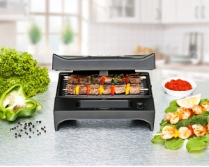 ROMMELSBACHER Multi Toast & Grill SWG 700 'Max' - 3 farfurii interschimbabile cu acoperire antiaderenta pentru sandvisuri, vafe belgiene, mancare la gratar, 700 wati, negru/otel inoxidabil - Img 6