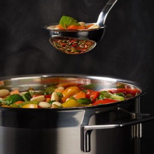 Rosle Schopfloffel din inox 1810 cu maner cu carlig argintiu 10 cm - Img 3