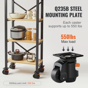 Roti de transport VEVOR GD-80FD, 63.5mm, 1 tona, din nylon, set de 4 - Img 5