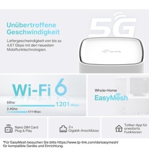 Router LTE TP-Link Archer NX200, Dualband AX1800, 3 Porturi Gigabit - Img 3