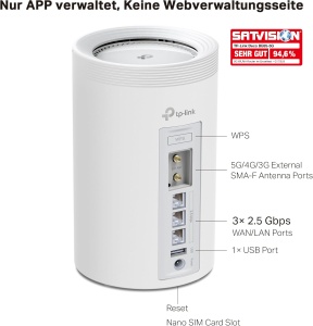 Router TP-Link Deco BE65-5G, 5G, Tri-Band WiFi 7, 3 2,5 Gbits - Img 2