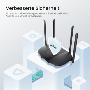 Router WiFi 6 Tenda RX9 AX3000, Dual Band, 4 Porturi Gigabit - Img 8