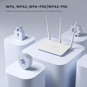 Router WLAN Tenda F3, 300 Mbits, 3 antene externe, alb - Img 7