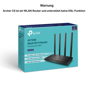 Router WLAN TP-Link Archer C6 Dual-Band AC1200, 867 Mbits 5GHz, 4 Porturi Gigabit - Img 2