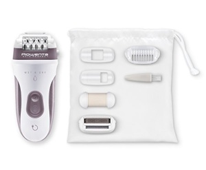 Rowenta Skin Respect EP8060F0 Fara fir si poate fi folosit sub apa, 24 de pensete cu cap de peeling si aparat de ras, accesoriu axila, cap de tuns cu perie de curatare si punga cosmetica - Img 10
