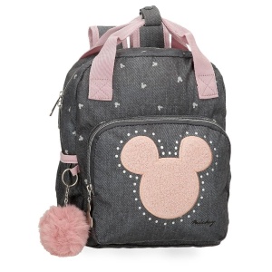 Rucsac Disney Mickey, Negru, 23 x 28 x 10 cm, Polyester, 6.44 l