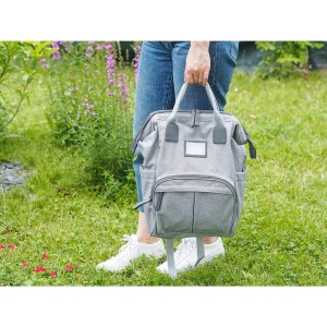 Rucsac multifunctional pentru schimbat scutece Beaba Wellington capacitate mare gri melanj - Img 4