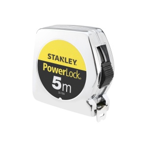 Ruleta de masurare Stanley Powerlock 5m, latime 19mm, cu protectie Mylar