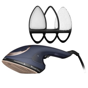 Russell Hobbs Fier de calcat cu abur Multi [abur si fier] Steam Genie 2-in-1 (1700W, 20 g/min abur, geanta rezistenta la caldura, 3 accesorii: haine, perdele, mobilier tapitat) Fier de calcat de calatorie 28370-56