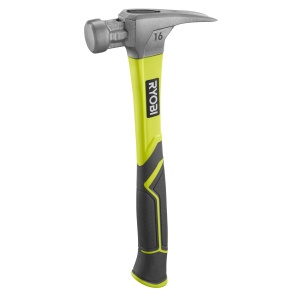 RYOBI Claw Hammer RH16FSS, suport magnetic pentru unghii, 450 g, suprafata neteda, maner antiderapant - Img 1
