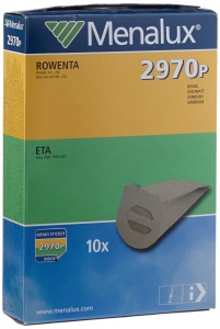 Sac aspirator Menalux 2970 P, set 10 bucati, hartie, filtrare 95, compatibil Rowenta, ETA