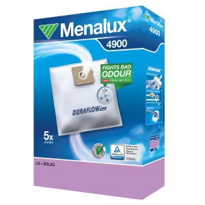 Sac aspirator Menalux 4900 set 5 bucati sintetice performanta ridicata compatibil Rowenta Bomann LG