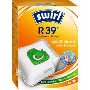 Sac aspirator Swirl R 39 EcoPor, 4 bucati, filtrare 99.99, material rezistent