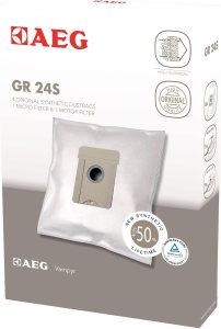 Sac de aspirator AEG Electrolux GR 24, Synthetik, 4 bucati, cu filtru