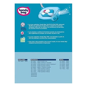 Sac de aspirator Rowenta R39, 4 piese, sistem de inchidere Dirtlock, filtru anti-alergen - Img 2