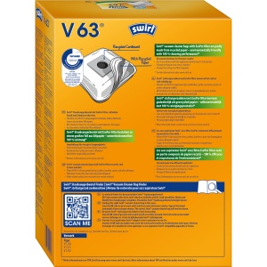 Sac de aspirator Swirl V 63 EcoPor, 4 bucati, filtrare 99,99, material reciclabil - Img 2